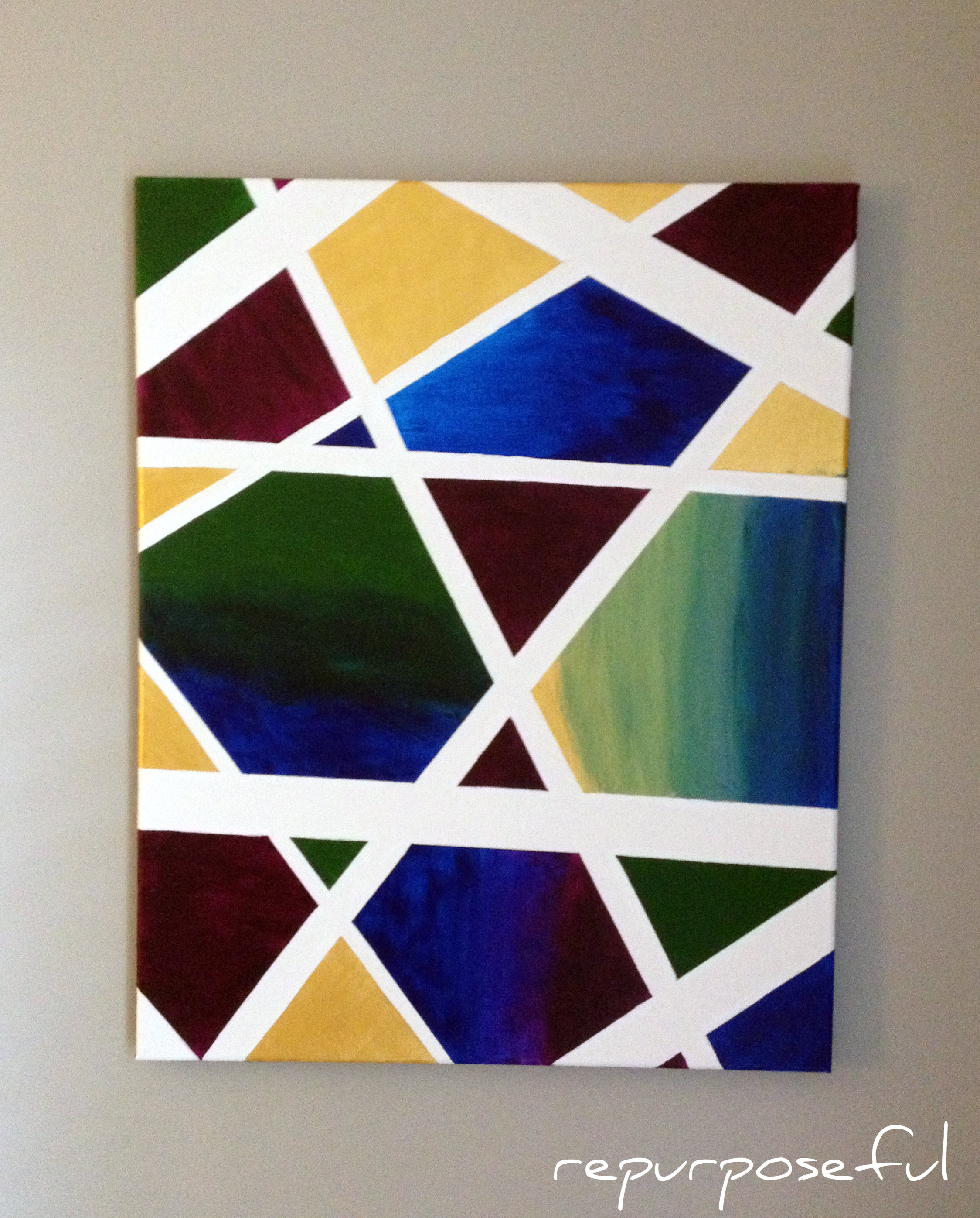 diy abstract painting canvas